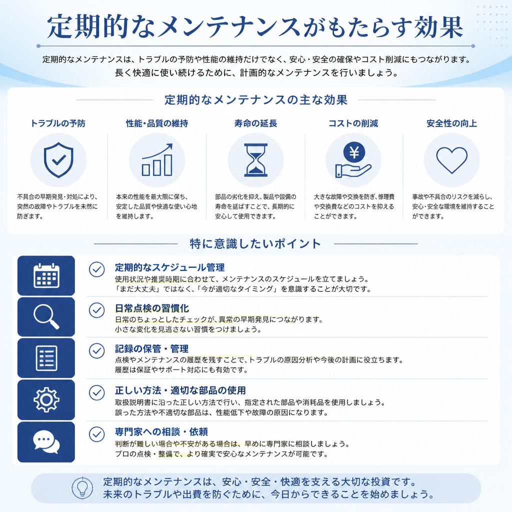 スムーズなドライブを楽しむために必要なメンテナンス法