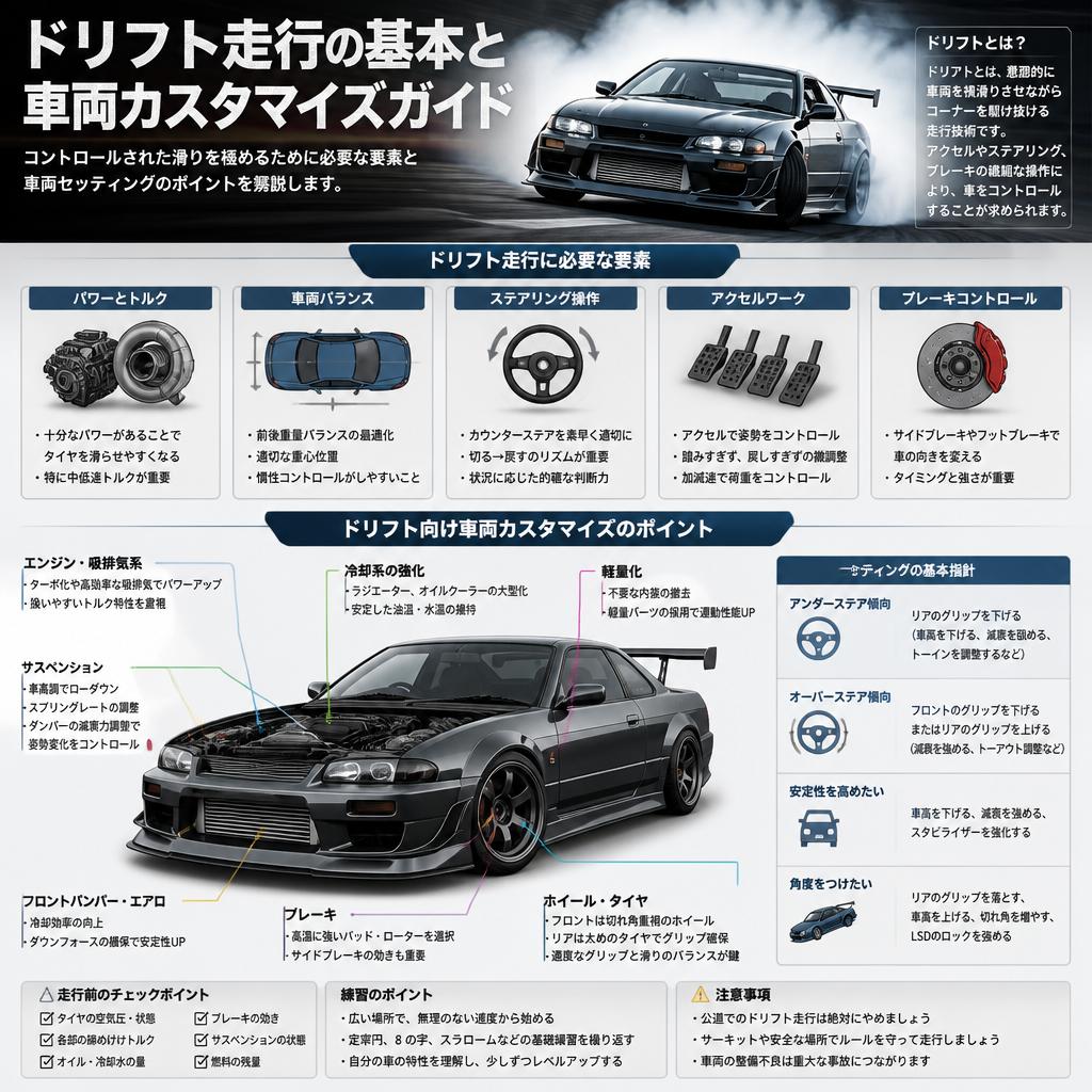 愛車をドリフトマシンにするために