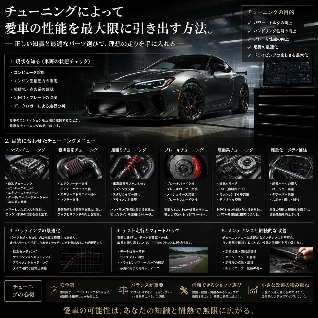 チューニングでスポーツカーの性能を引き出す