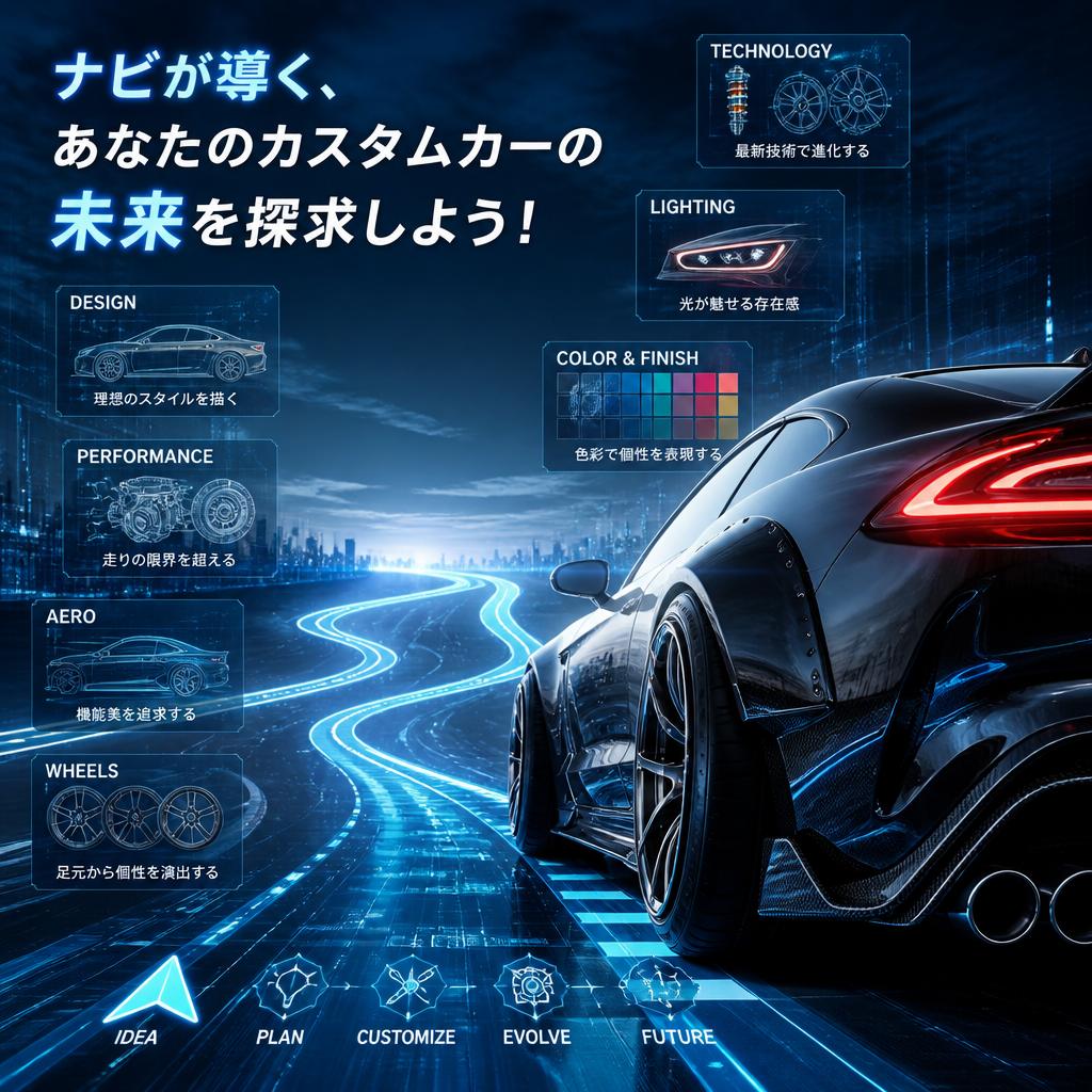 ナビが導く、あなたのカスタムカーの未来を探求しよう！