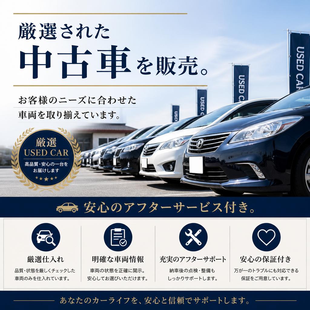 中古車販売も手がけています